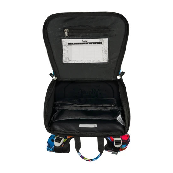 Školská taška Zippy Skatepark– ergonomická taška s originálnym dizajnom, výklopným otváraním a reflexnými prvkami