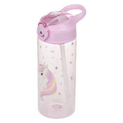 Tritanová fľaša so slamkou Rainbow Unicorn 500 ml