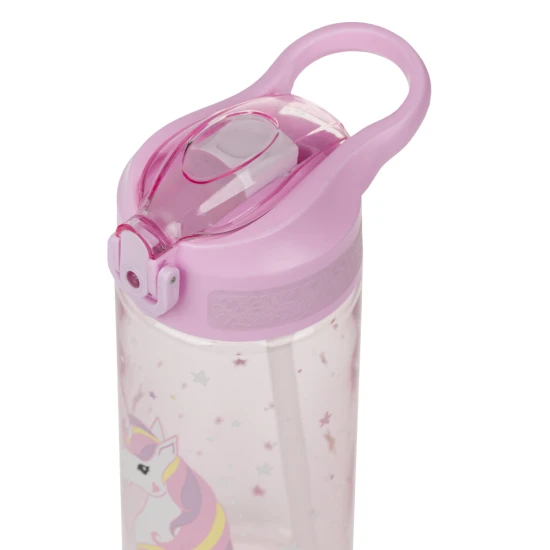 Tritanová fľaša so slamkou Rainbow Unicorn 500 ml