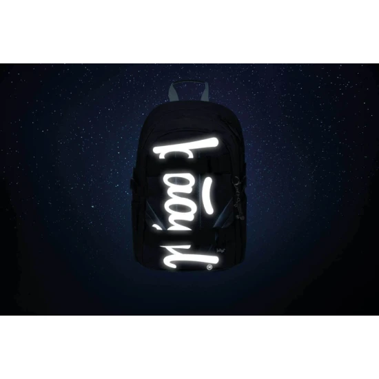 Školská taška Skate Bluelight – ergonomický batoh so skateboardovými popruhmi, reflexnými prvkami a priehradkou na notebook