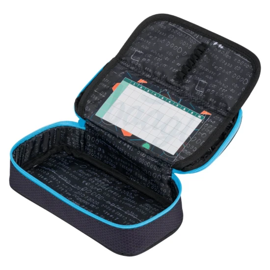 Peračník Skate Blue Light s moderným dizajnom a praktickými funkciami, ideálny na usporiadanie školských potrieb.