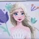 Oválny peračník Frozen – detské školské puzdro s Elsou v modro-fialovom dizajne