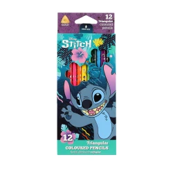 Trojhranné pastelky Stitch Blue 12 ks