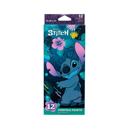 Temperové farby Stitch Blue 12 ks – temperové farby na maľovanie