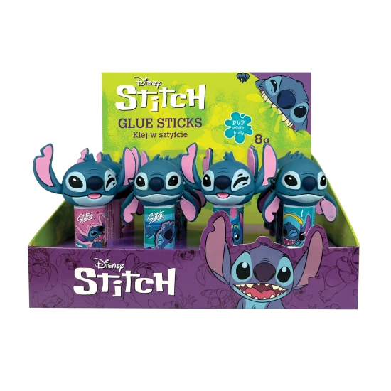 Lepiaca tyčinka Stitch Blue s dizajnovým vrchnáčikom a motívom Lilo & Stitch