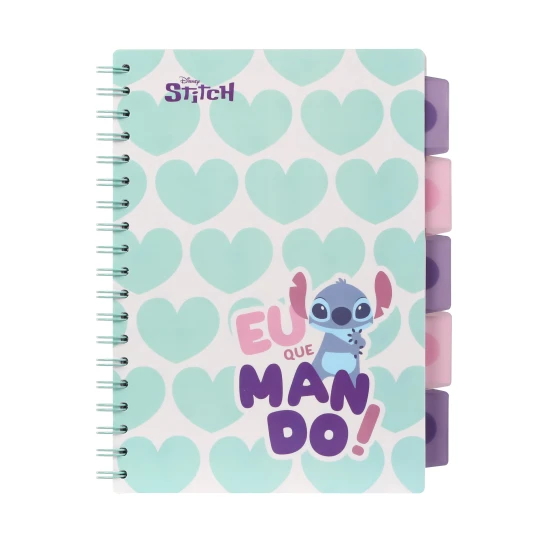 Poznámkový blok B5 Stitch Pastel s farebnými záložkami a veselým motívom Disney postavičky Stitch