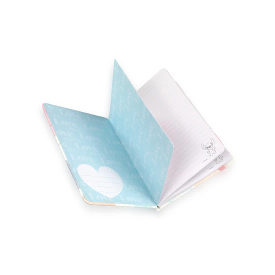 Zápisník A5 Stitch Pastel – elegantný zápisník s elastickou gumkou pre deti