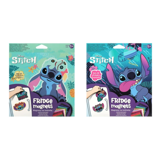 DIY magnetky Stitch Blue – kreatívny set na výrobu magnetiek s 10 farebnými fóliami a 4 magnetmi
