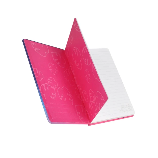 Zápisník Chill vibes A5 Stitch Black – elegantný zápisník s elastickou gumkou pre deti