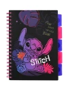 Zápisník špirálový B5 so záložkami Stitch Black