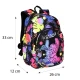 Detský batoh Toby Stitch Black s polohovateľnými ramennými popruhmi a bezpečnostnou píšťalkou.