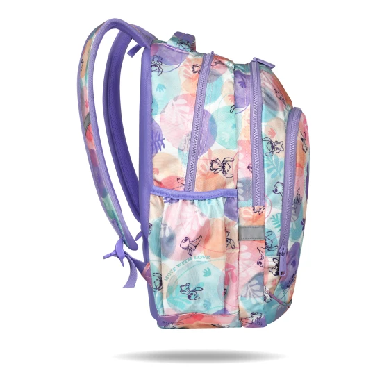 Školská taška Coolpack Prime Stitch Pastel s dvoma priehradkami a polstrovanými ramennými popruhmi.