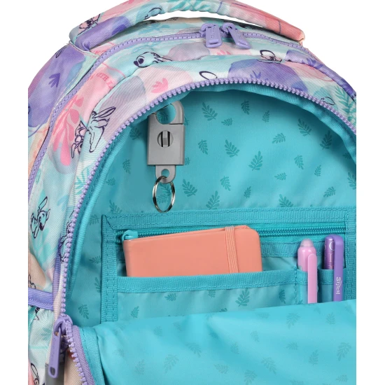 Školská taška Coolpack Prime Stitch Pastel s dvoma priehradkami a polstrovanými ramennými popruhmi.