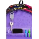 Školská taška Coolpack Prime Stitch Black s dvoma priehradkami a polstrovanými ramennými popruhmi.