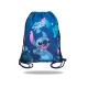 Športový vak Stitch Blue s ilustráciou Stitcha, pastelové farby a dvojité šnúrky na nosenie
