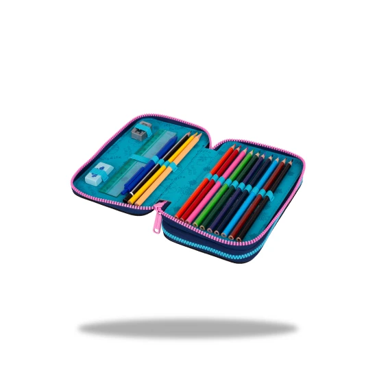 Dvojposchodový peračník s vybavením – Stitch Blue pre školákov