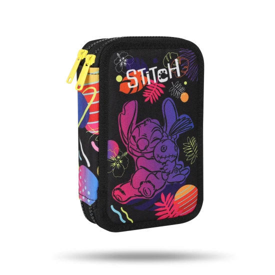 Dvojposchodový peračník s vybavením – Stitch Black pre školákov