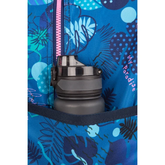 Školská taška Jack na kolieskach Stitch Blue s dvoma priestrannými komorami a reflexnými prvkami pre detskú bezpečnosť.