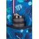 Školská taška Jack na kolieskach Stitch Blue s dvoma priestrannými komorami a reflexnými prvkami pre detskú bezpečnosť.