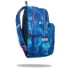 Školská taška Rider 43 cm Stitch Blue s priestrannými komorami, vreckom na notebook a vreckom na fľašu na pitie.