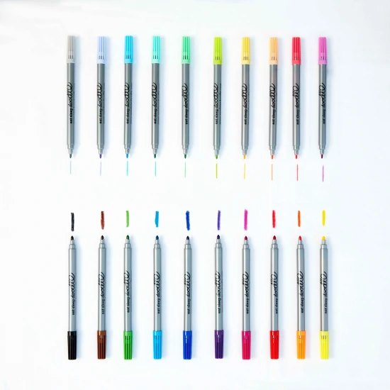 Vyprateľné fixky s dvojitým hrotom – pestré odtiene