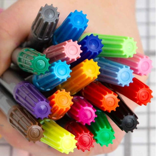 Vyprateľné fixky s dvojitým hrotom – pestré odtiene