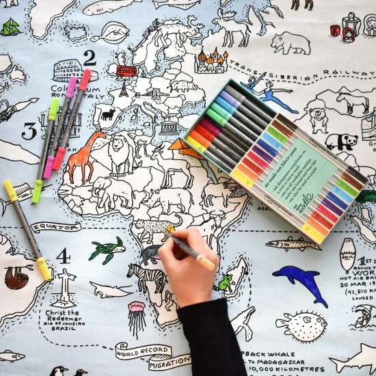 Vyprateľné fixky s dvojitým hrotom – pestré odtiene