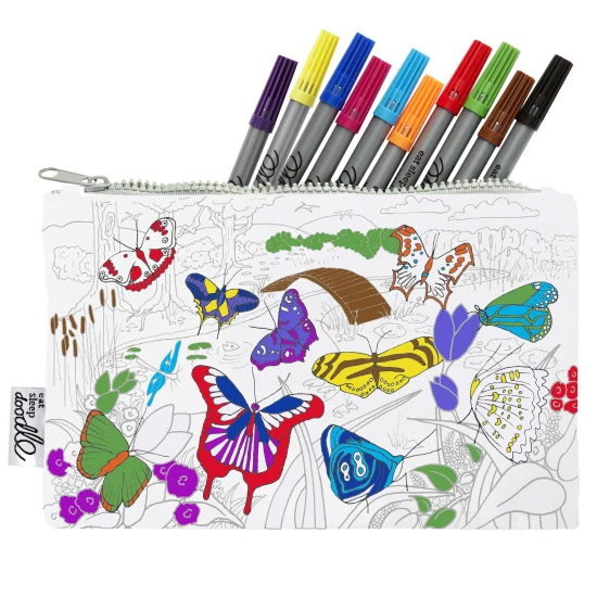 Peračník Butterfly na vyfarbovanie s fixkami eatsleepdoodle