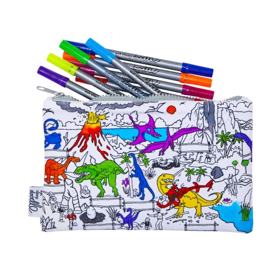 Peračník Dino na vyfarbovanie s fixkami eatsleepdoodle