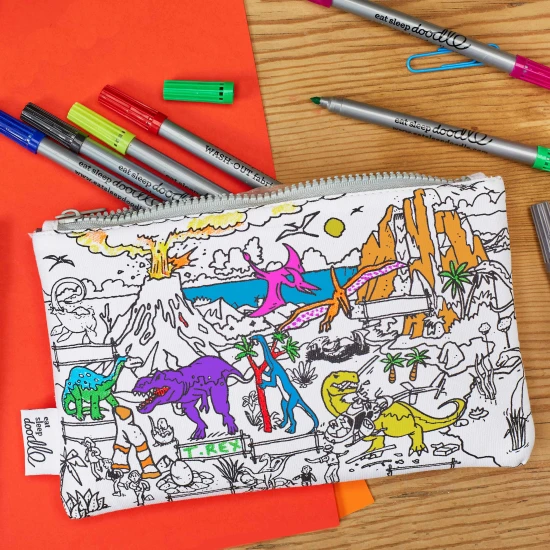 Peračník Dino na vyfarbovanie s fixkami eatsleepdoodle