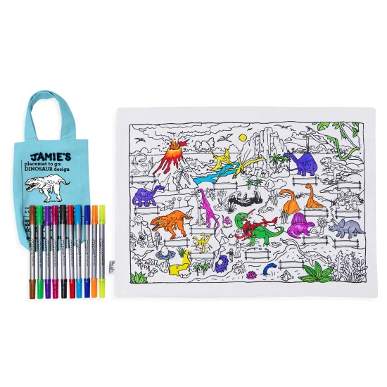 Prestieranie na vyfarbovanie Dino s fixkami eatsleepdoodle