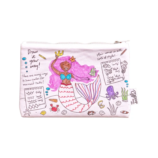 Peračník Mermaid na vyfarbovanie s fixkami eatsleepdoodle