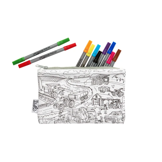 Peračník Working wheels na vyfarbovanie s fixkami eatsleepdoodle