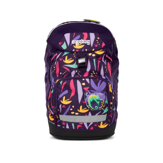 Školská taška Ergobag Prime Jungle pre deti, rastúci batoh s ekologickými materiálmi, ergonomickým dizajnom a reflexnými prvkami pre maximálne pohodlie a bezpečnosť.