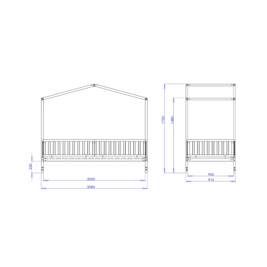 Evi Montessori Rozkladacia posteľ 4 v 1 200 x 90 cm – Family Nation FN-MONT-200