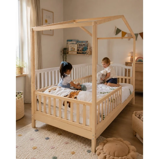 Evi Montessori Rozkladacia posteľ 4 v 1 200 x 90 cm – Family Nation FN-MONT-200