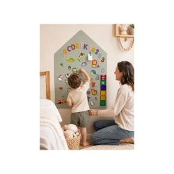 MagneKids Magnetická nástenná tabuľa Domček Šalviová zelená 70 x 44 cm