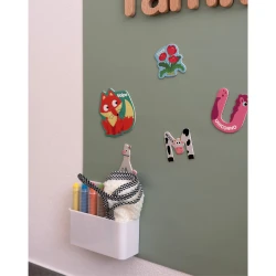 MagneKids Sada 12 bezprašných kried s handričkou a magnetickým držiakom