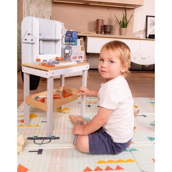 Montessori Skladacia hracia podložka 2 v 1 Dino Friends 180 x 150 cm – Family Nation FN-MONT-TAPF-DI