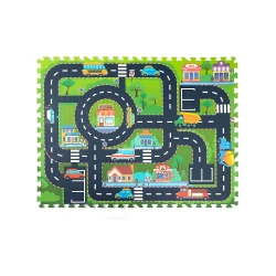 Montessori Puzzle hracia podložka City 12 dielov