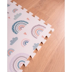 Montessori Puzzle hracia podložka Rainbow 6 dielov 175 x 117 cm