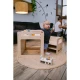 Montessori Set stolík a stolička Prírodný z brezového dreva – Family Nation FN-MONT-TS-NA