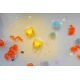 Glo Pals Senzorické svietiace kocky Daniel Tiger svietiace kocky do vane pre deti, rozžiarené vo vode.