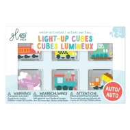 Senzorické svietiace kocky do vody Autá