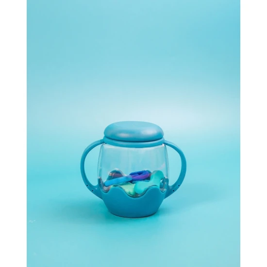 Darčeková sada Senzorická mini fľaša s gélovými doplnkami Blue