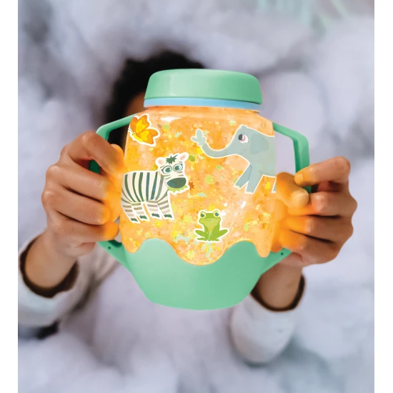 DIY senzorická fľaša ZOO – vytvorte vlastný svet zvieratiek