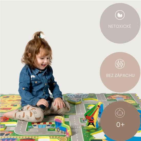 Vytvorte si fantastické puzzle mesto s odnímateľnými vozidlami.