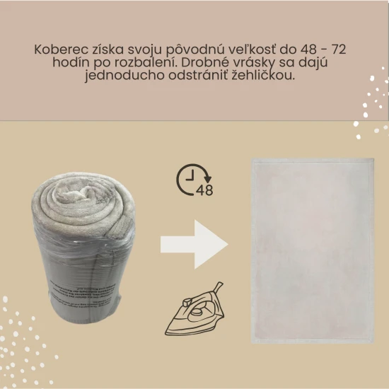 Detský béžový koberec pre bezpečné a pohodlné hranie.