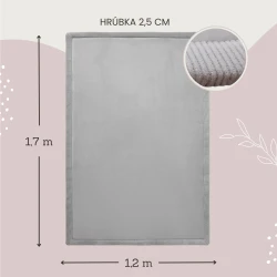 Detský koberec Light Grey 1.7 x 1.2 m