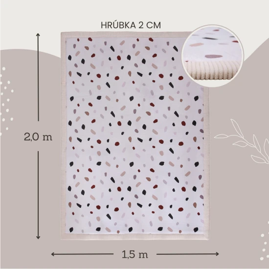 Detský koberec Konfety pre bezpečné a pohodlné hranie.